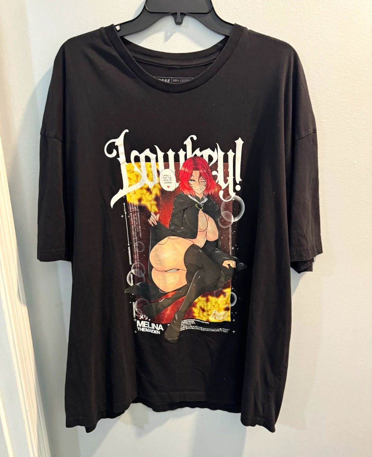 Low Key Geeks Elden Ring Melina the Maiden Black Cotton Crew Neck Tee