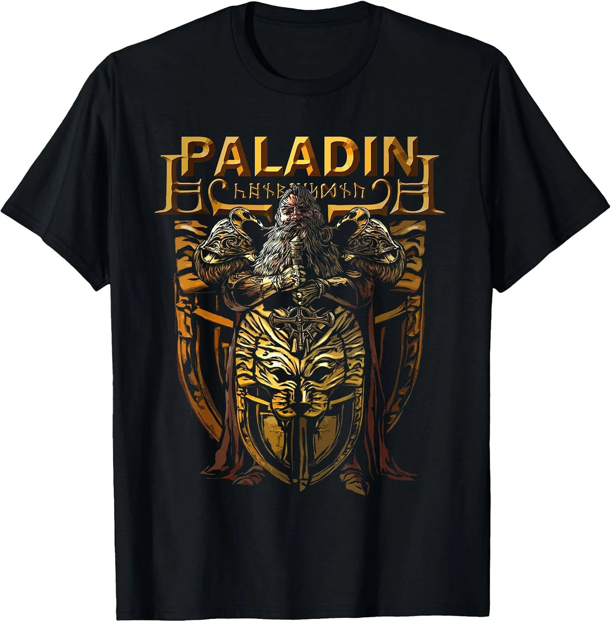 Dwarven Paladin, Dwarf Knight, Tabletop RPG Fantasy Gamers T-Shirt Image 1 of 2