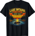 Retro Sunset Great Lake Ontario Forever Canada Lakes T-Shirt