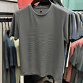 Trendy Mens Ice Silk Mesh T shirt with Short Sleeves Ideal for Vacation Wear