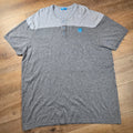 AT&T Henley Shirt Mens 2XL Gray Two Tone Workwear Employee Uniform Casual