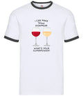 I Make Wine Disappear - Mens Ringer - Red White Pinot Funny Alcohol Pub