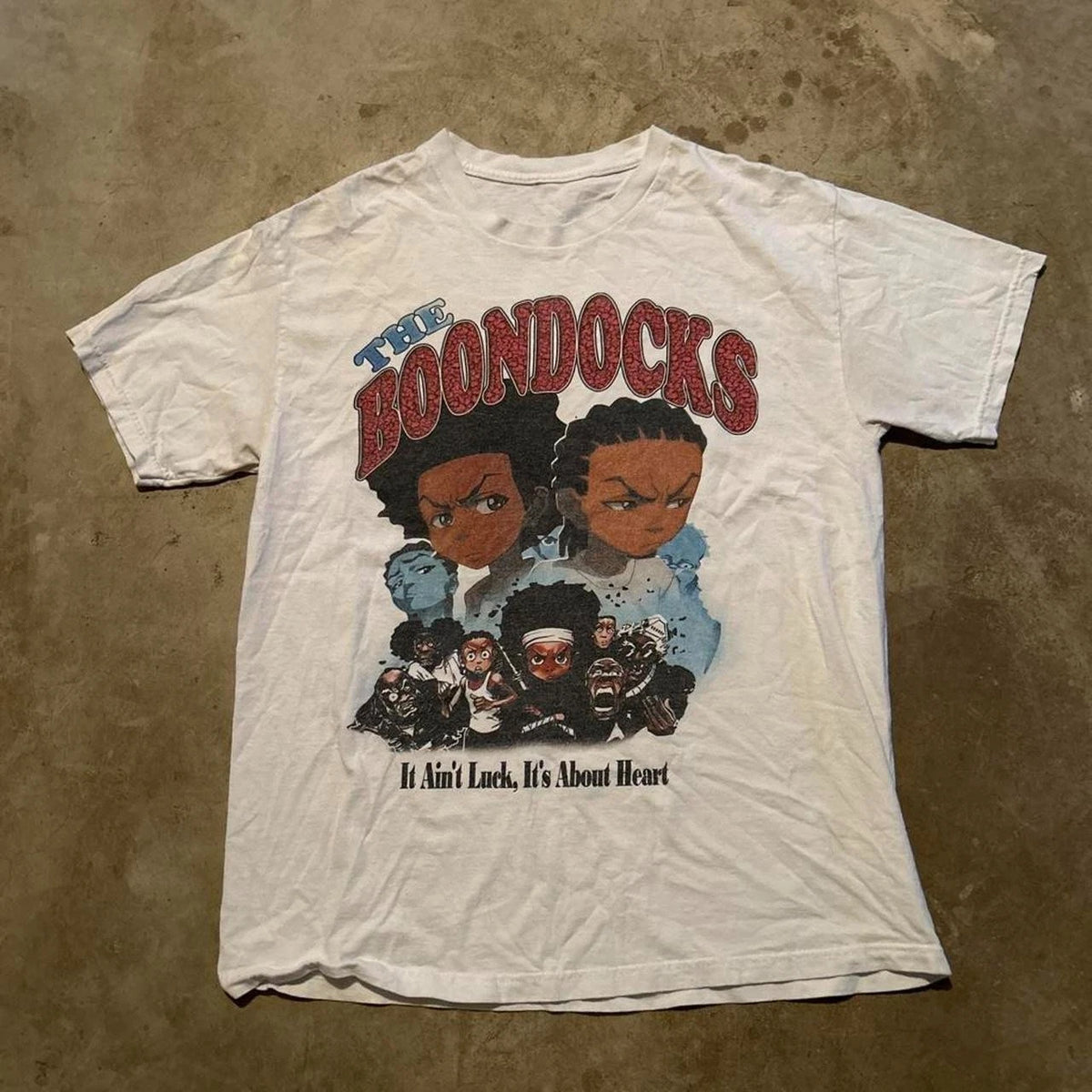 NWT Y2K 2000s Cartoon Graphic T-Shirt White Retro Streetwear Cotton Tee
