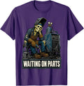 Waiting On Parts Funny Welder Skeleton Humor Welding Men T-Shirt