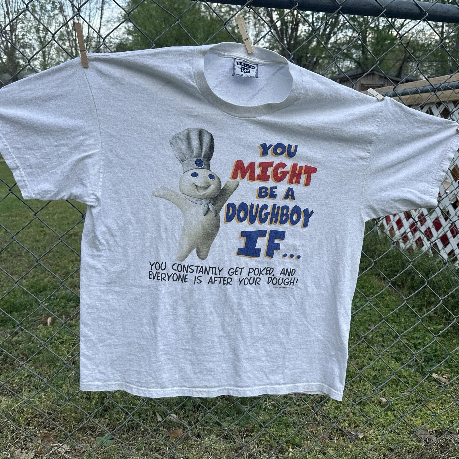 VTG RARE Pillsbury Doughboy Bundle Lot 2- Rare XL T-Shirt & 70's Figure Y2K