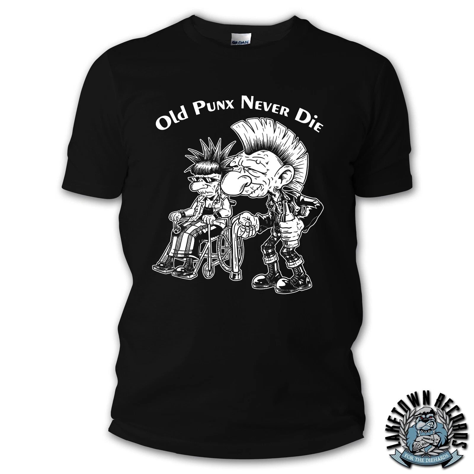 OLD PUNKS NEVER DIE S-3XL Punk Punk Shirt Punk Rock Chaos Anarchy Punx Rebel