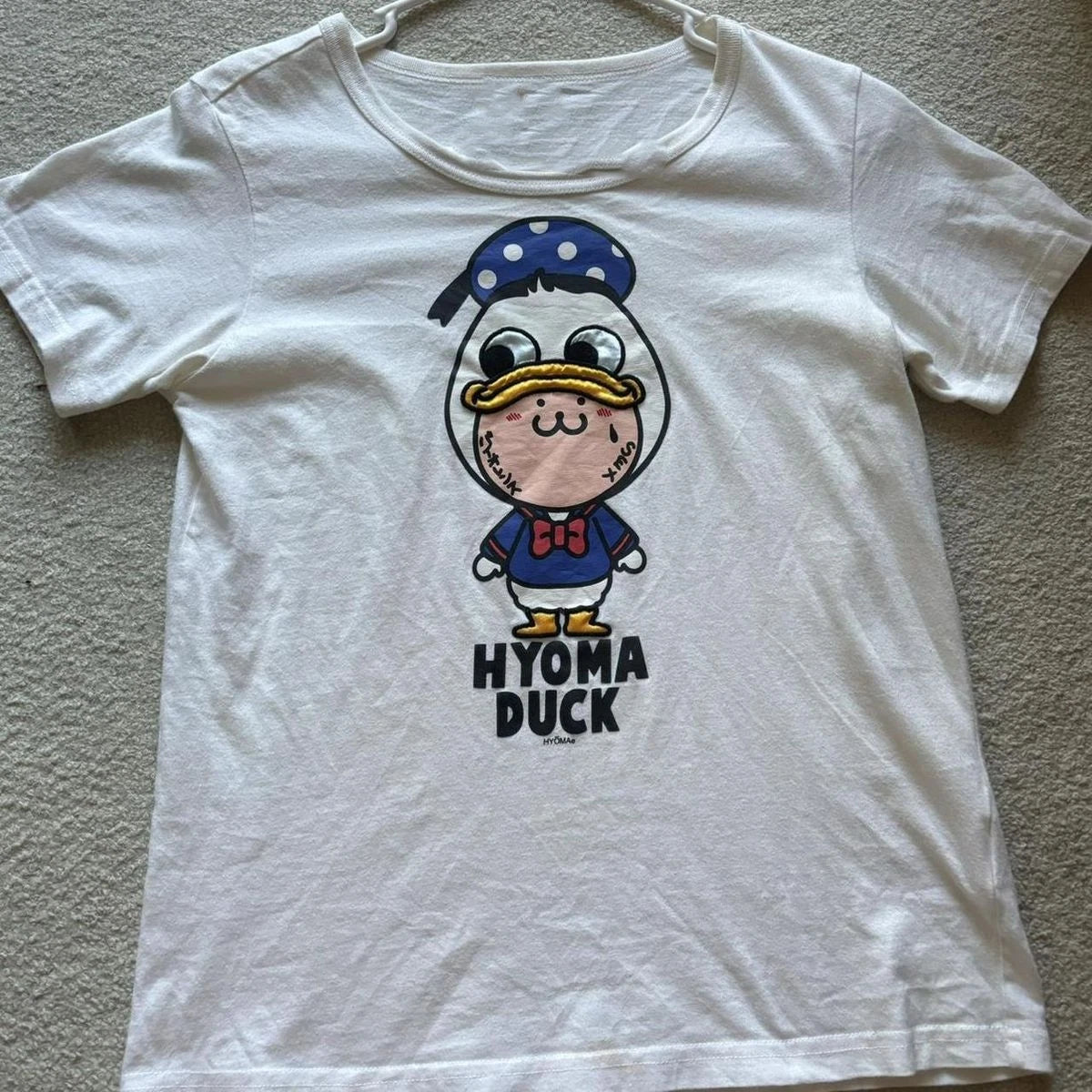 Hyoma rare donald duck white Short Sleeve T- Shirt Full Size S- 5XL