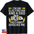 Funny Electrician Design Men Daddy Electrical Engineers T-Shirt