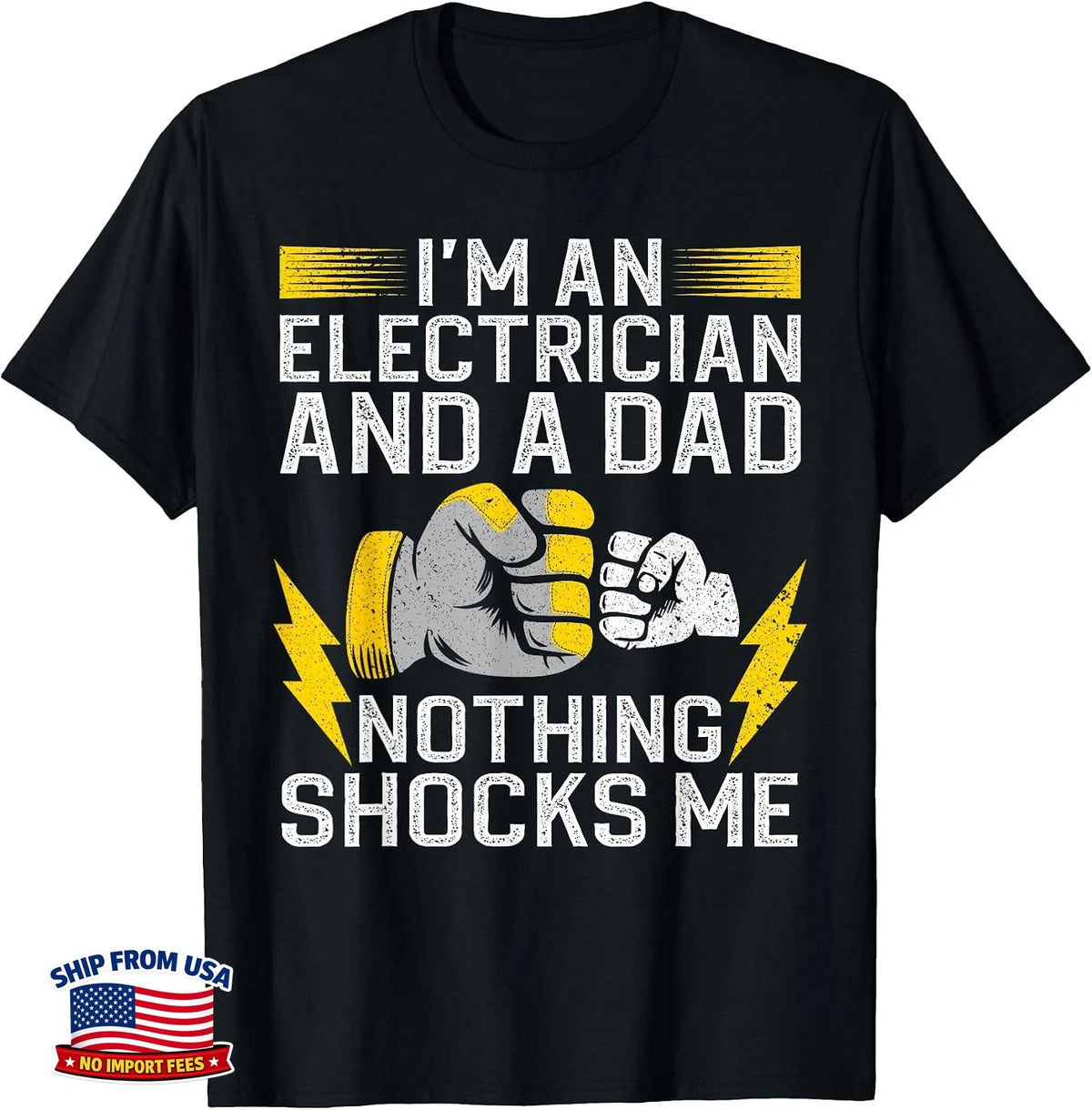 Funny Electrician Design Men Daddy Electrical Engineers T-Shirt