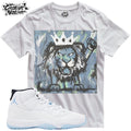 Shirt To Match 11 Blue Unisex Tee Sneaker Shirt Lion Shirt Sneaker Tee Outfit