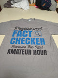Funny Tshirt Professional Fact Checker Size Small