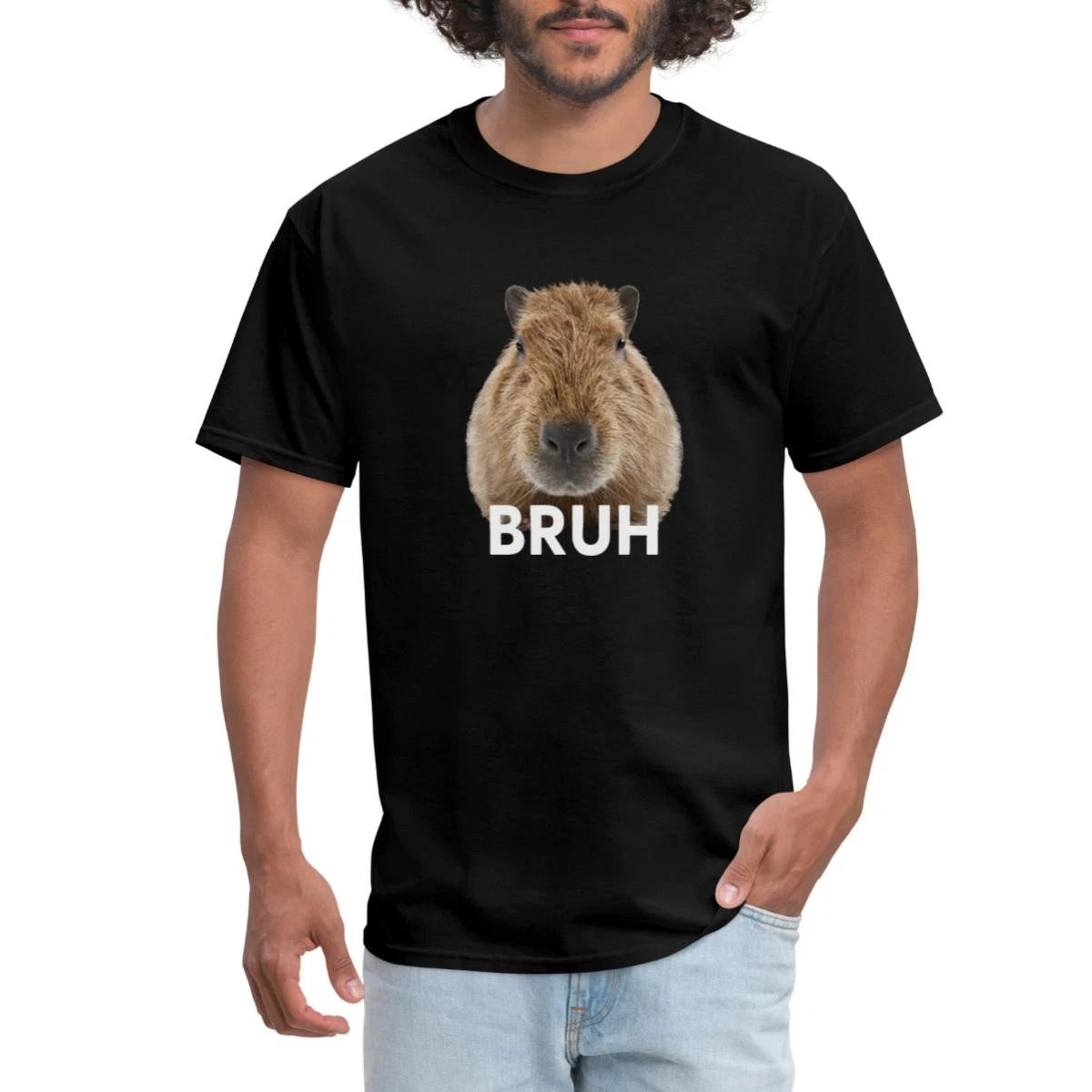 Capybara Bruh | Funny Animal Meme Men's T-Shirt