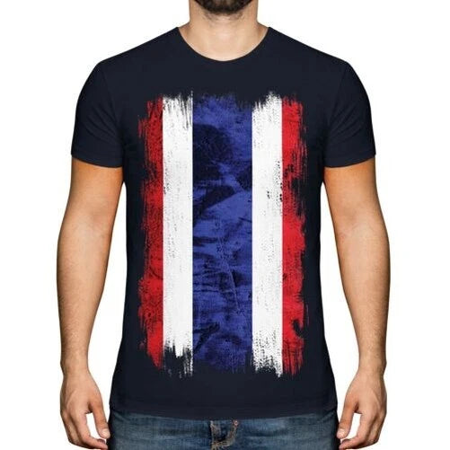 Thailand Grunge Flag Men T-Shirt Mueang Thai Ratcha Anachak Prathet