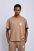 Urthwear Creative Department Cloud Fleece Oversized Brown T Shirt Large Organic