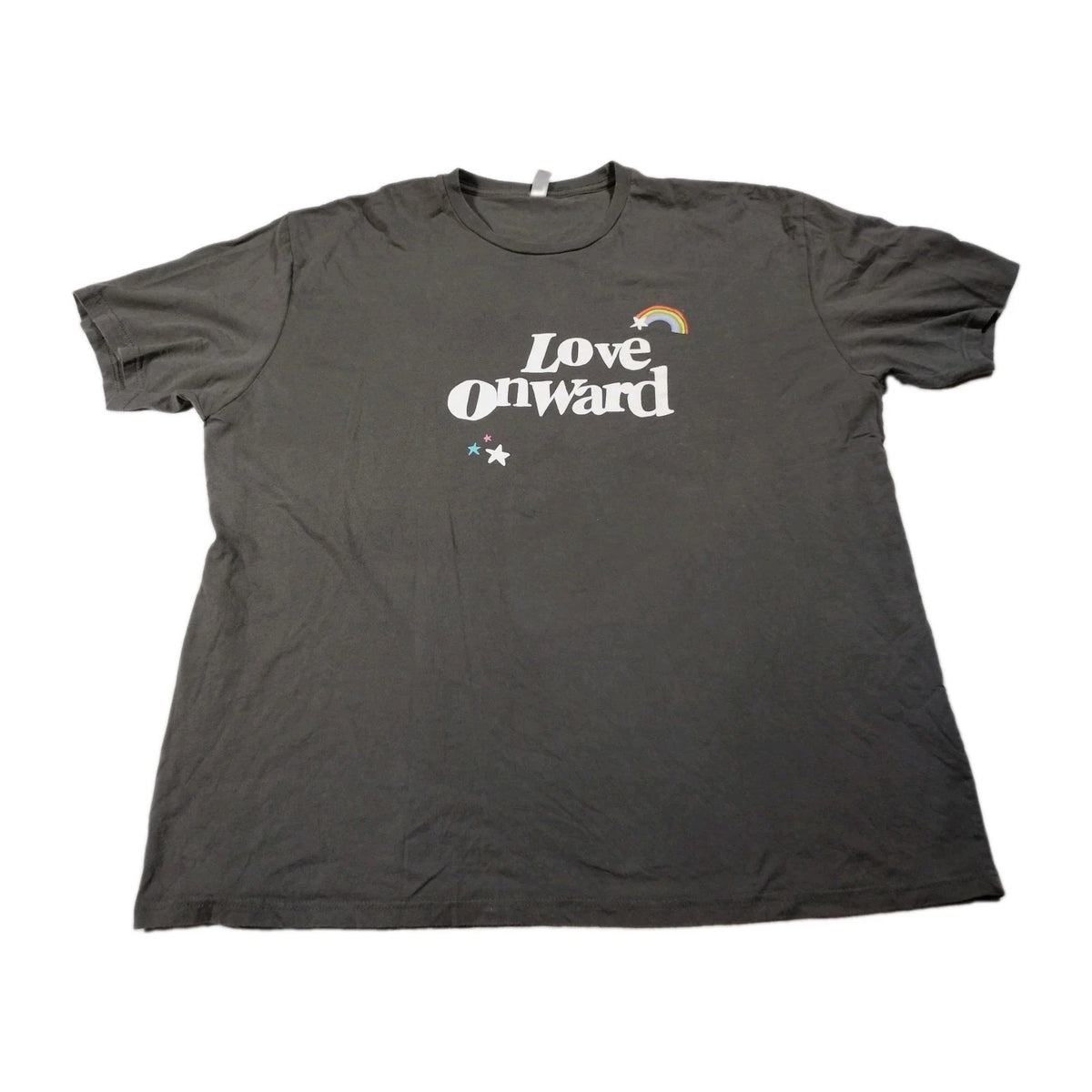Starbucks Love Onward Pride Employee T Shirt 2XL Barista LGBTQIA 2 Sided Rainbow