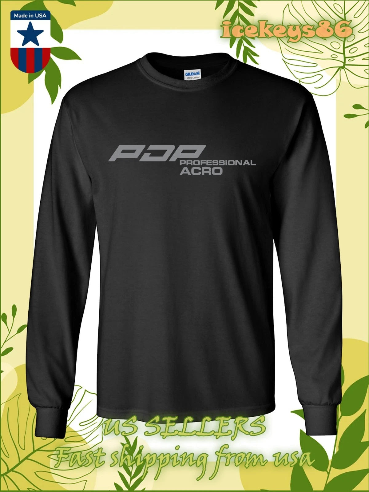 New Walther PDP Pistols Logo  Men's Long Sleeve T-Shirt American Size T-Shirt