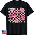 Valentines Day Hearts You are Enough Retro Women Men Kids T-Shirt