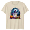 Cute Ghost Cat Halloween Night T-Shirt Ghost Cat Halloween Halloween Gift
