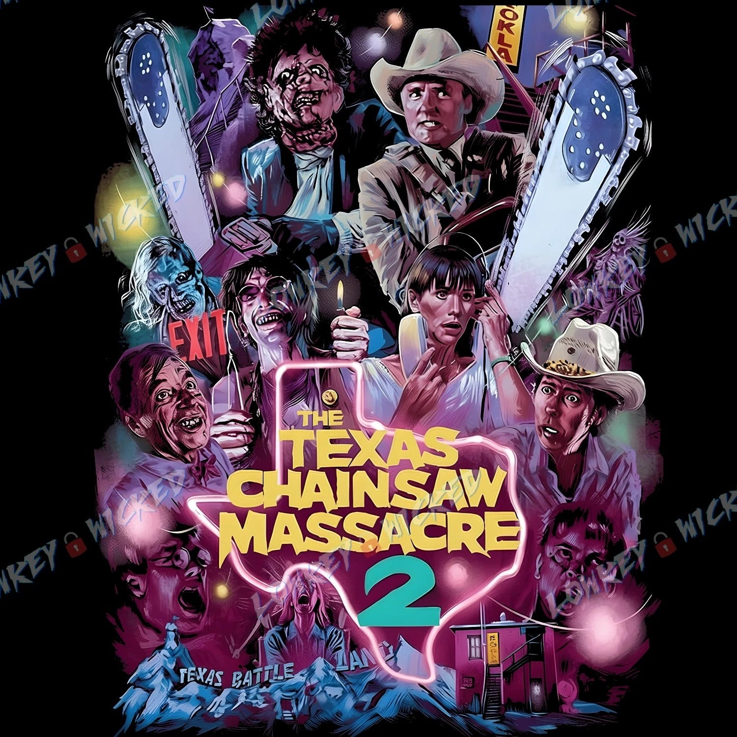 Texas Chainsaw Massacre 2 T-Shirt | Horror Movie Poster Design | Graphic Art
