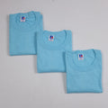 Vintage Russell Athletic Adult M Robin Egg Blue Basic T-Shirt - Lot of 3