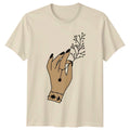 Celestial Moon Star Magic Hand Women TShirt Aesthetic Boho Birthday Gift For Her
