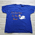 I'm Just Here for the Boos - Funny Halloween Drinking T-Shirt XL