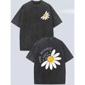 Love Yourself Bloom in Your Own Timing Daisy T-Shirt Washed Tee Self Love Gift