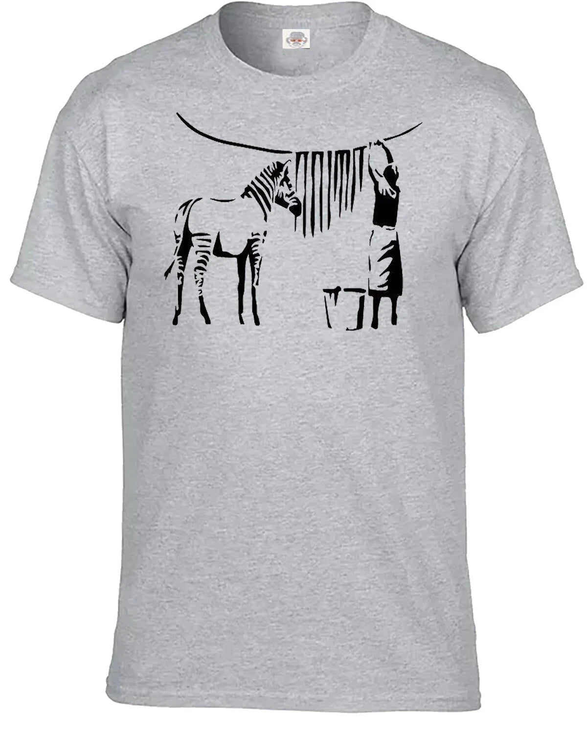 Banksy Zebra Wash T Shirt Men's Street Urban Art Fashion Graffiti Design Tee Top