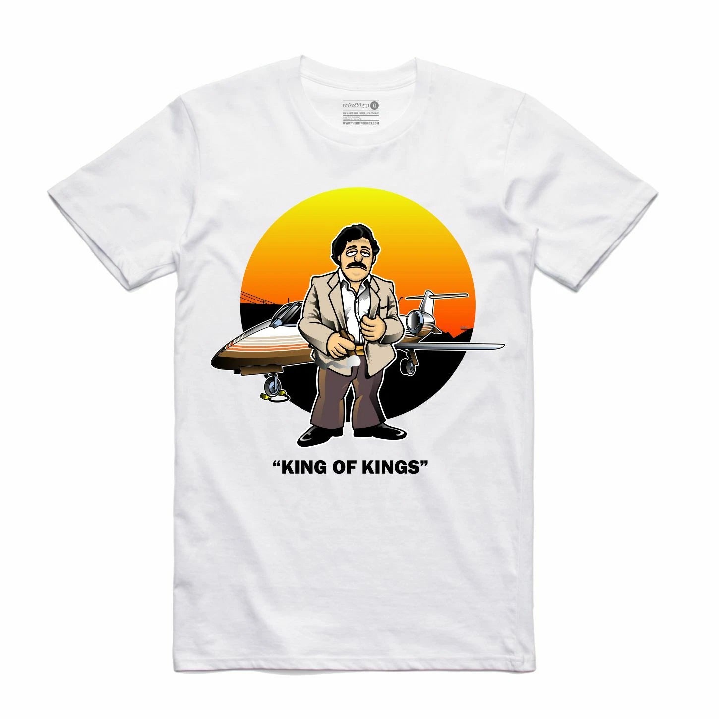 BRAND NEW Streetwear on Demand PABLO KING OF KINGS WHITE Tee Shirt SMALL-3XLARGE