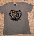 Herleeken Real Athl Wolf Graphic T-Shirt Gray XL Japanese Style Streetwear Tee