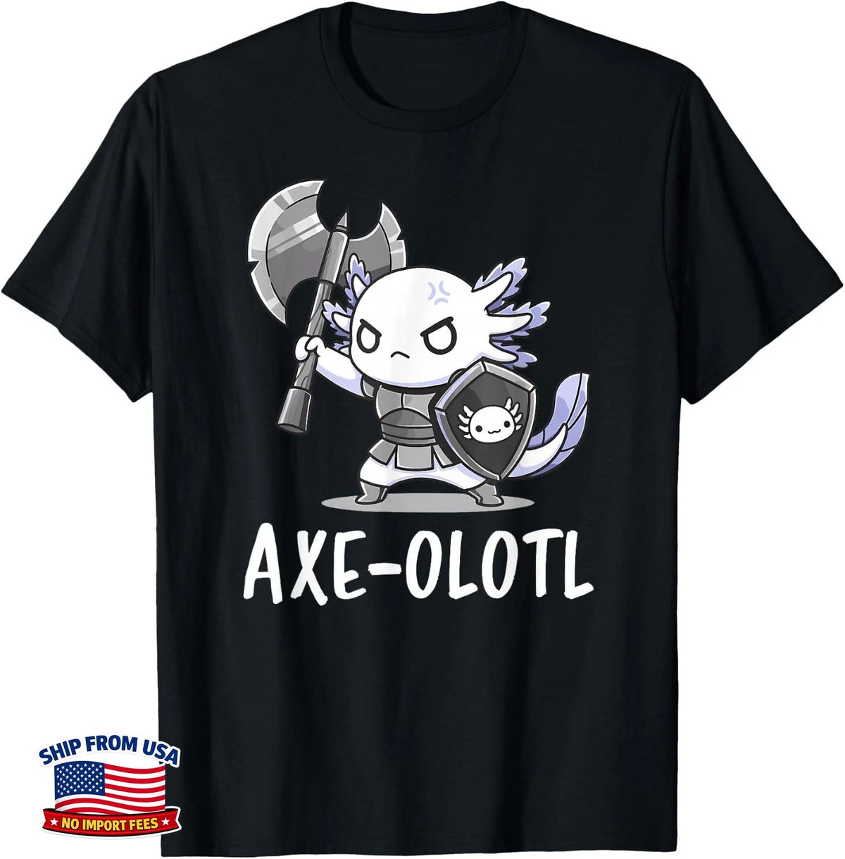 Axe-olotl Funny Axolotl Warrior Amphibian Cute Aquarium T-Shirt