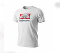 Budweiser Men’s T-Shirt Large Bright White Red King of Beers Logo Tee NWOT