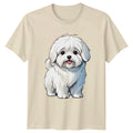 Cute White Maltese Dog T-Shirt Maltese Dog Birthday Gift For Him And Her