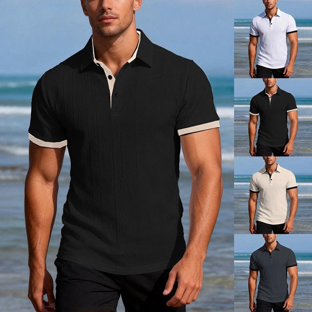For Casual Wear Jacquard Tee For Streetwear Solid Pattern Jacquard Fabric