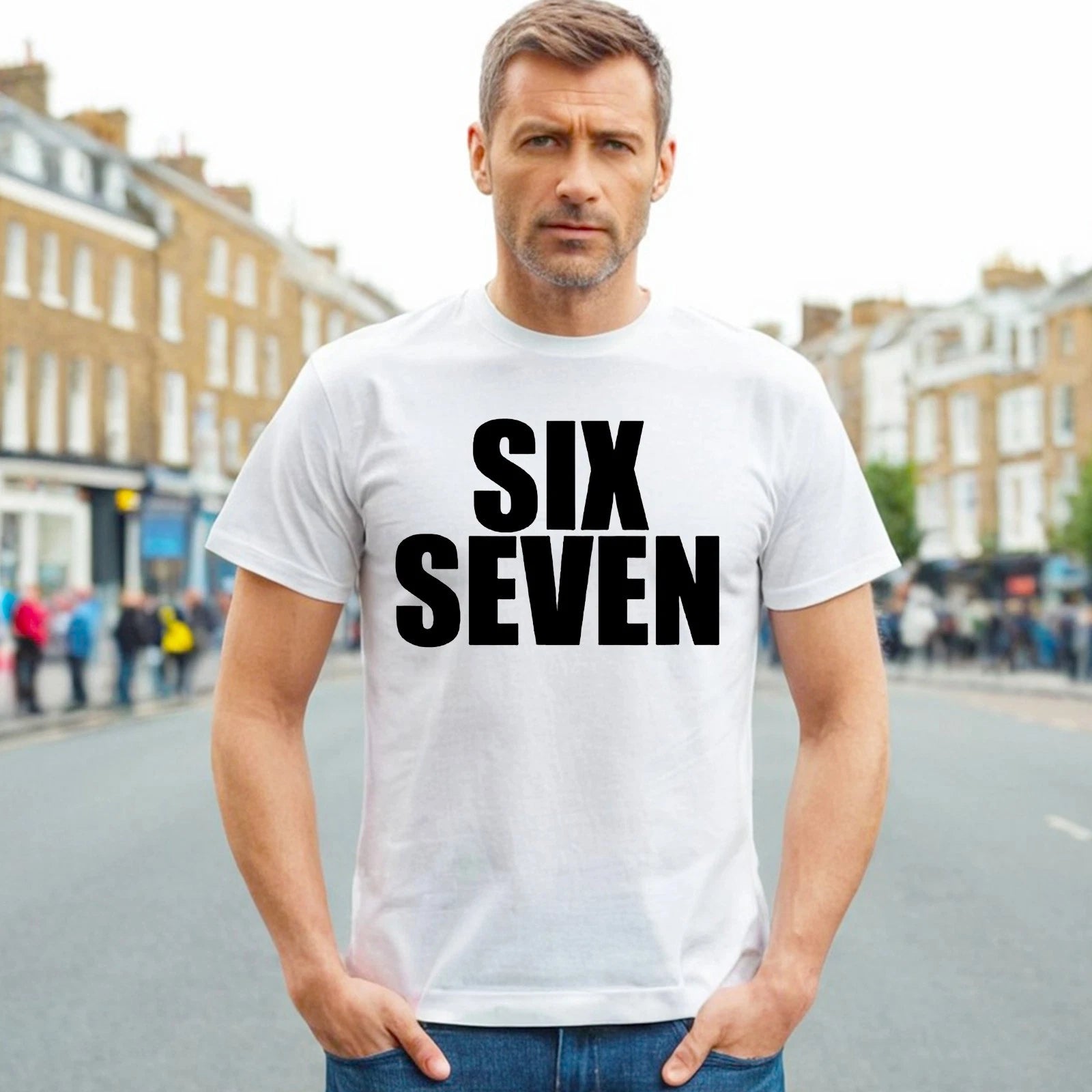 SIX SEVEN COOL SLOGAN | FUNNY MEN'S  T-SHIRT Novelty T Shirts Tee Joke Clothing