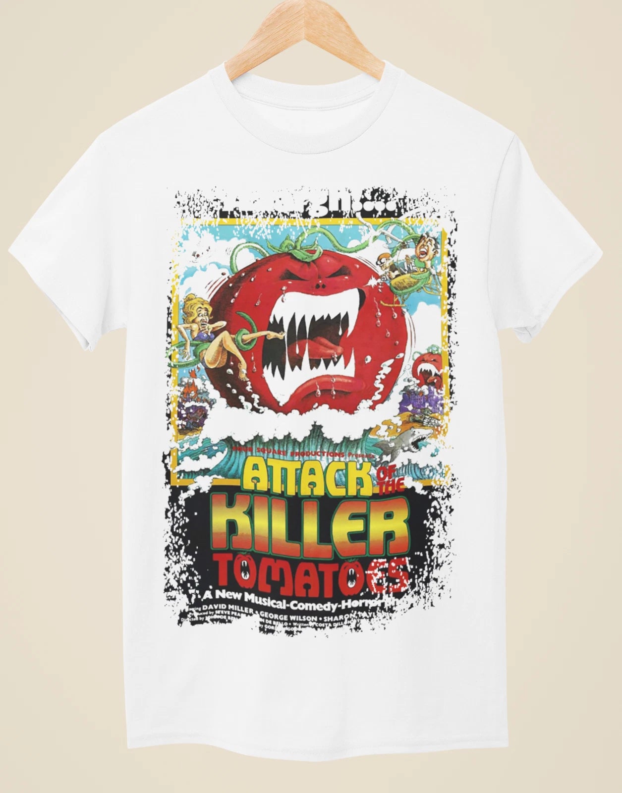 Attack of the Killer Tomatoes - Movie Poster Inspired Unisex White T-Shirt