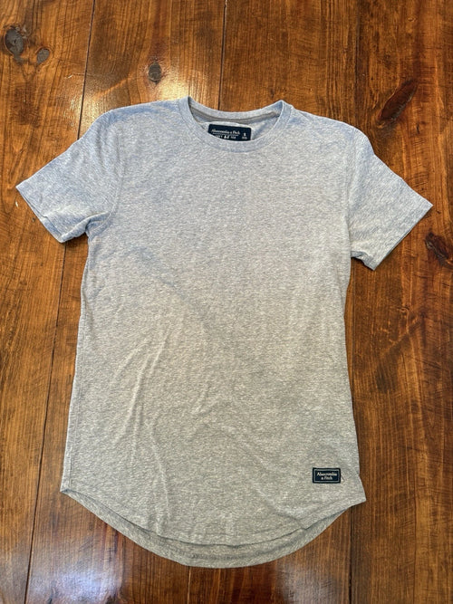 Abercrombie & Fitch 100% Cotton Men's Heather Gray Soft A&F Tee, Size Small