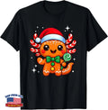 Cute Funny Axolotl Santa Hat Xmas Pajama T-Shirt