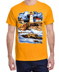 Mens T-shirt Graphic Tee Clothing Apparel Light House Costal Nautical Gifts