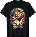 One Nation Under God 250 Years 250th Anniversary USA Mens T-Shirt