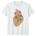 Minimalist Abstract Botanical Line Art T-Shirt Boho Plant Nature Art Birthday