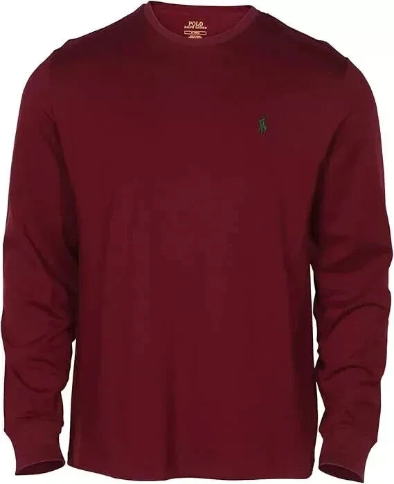 Polo Ralph Lauren 710627433017 T-Shirt Men's Classic Wine Cotton Crew Neck LW285