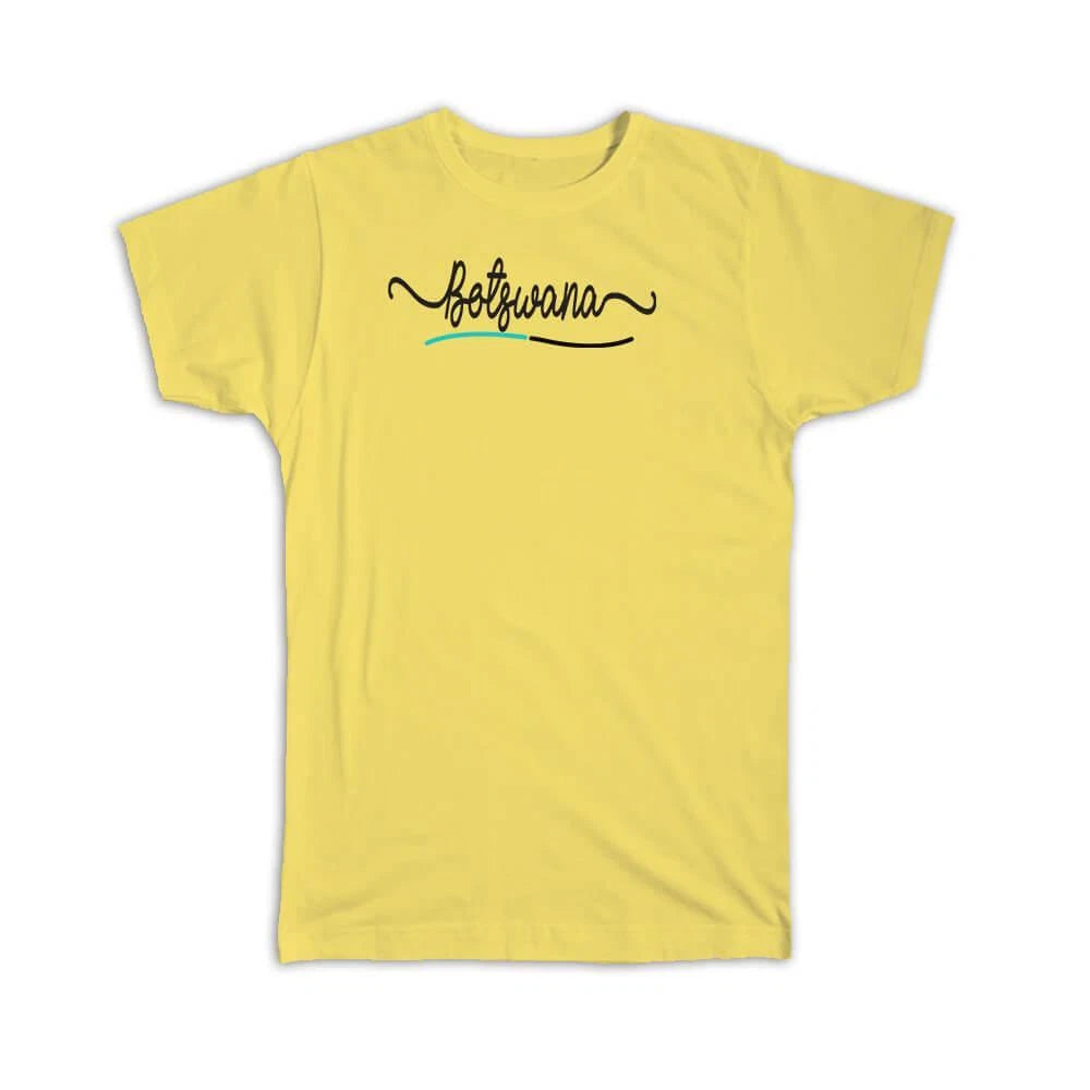 Gift T-Shirt : Botswana Flag Colors Botswanan Travel Expat Country Minimalist