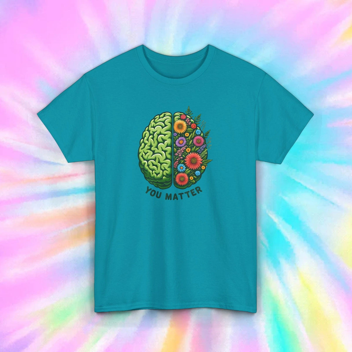 You Matter T-Shirt S-5XL Positive Mental Health Awareness Flowers Graphic Tee