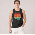 Retro Arizona Sunset State Outline Graphic Tank Top