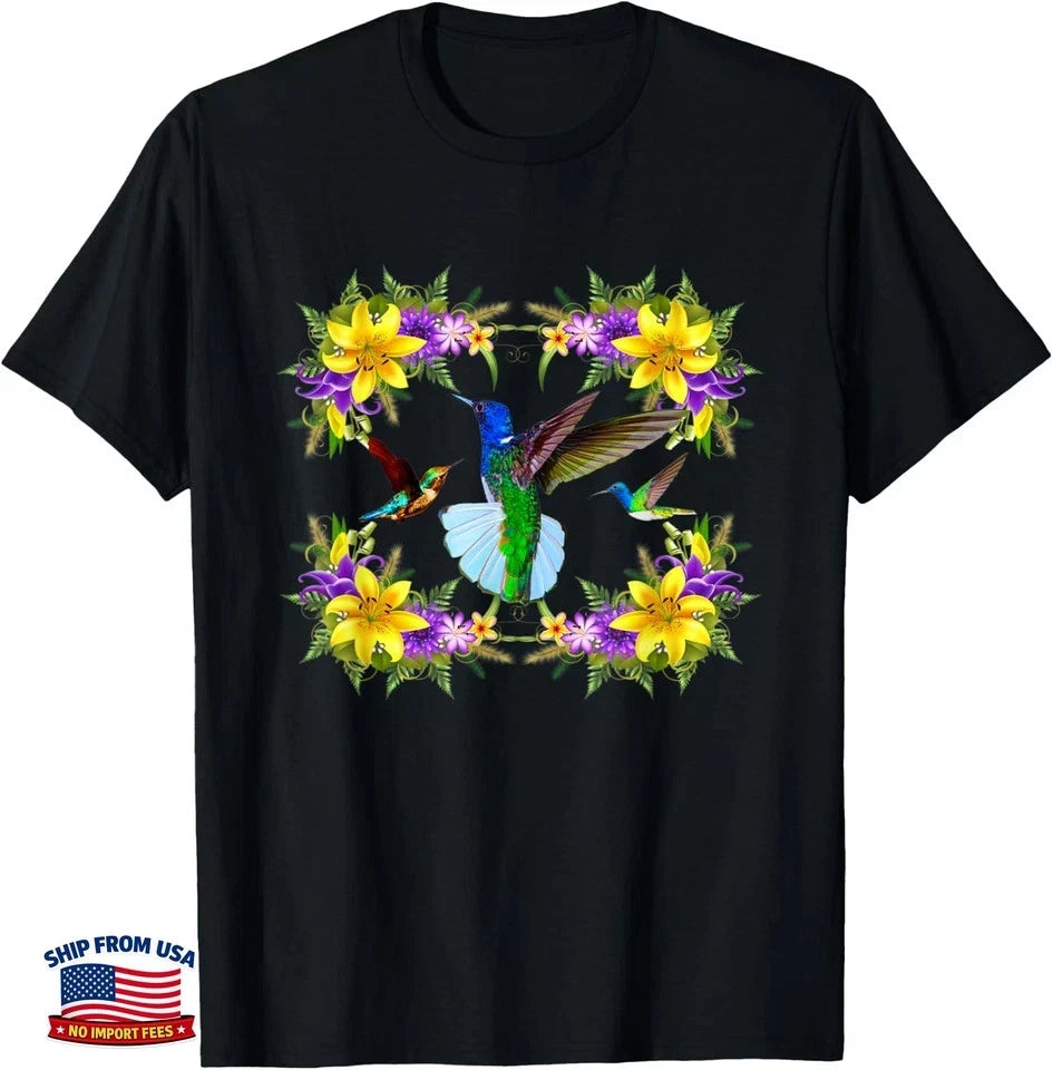 Colorful Hummingbird Bird Lover Nature Wildlife T-Shirt