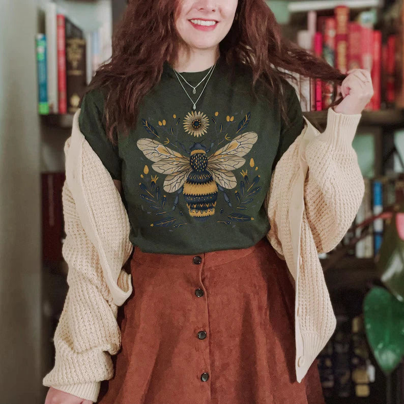 Bee Goblincore Folk Art Comfort Tee