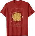 Dark Academia Aesthetic Tarot Aesthetic Sun and Moon Clouds T-Shirt