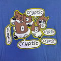 Cryptic Seal T Shirt Graphic Cartoons Streetwear Blue Cute Y2K Casual Size M