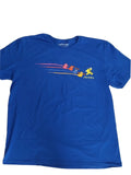Loot Crate Pac-Man Retro Blue T-Shirt Mens XL Pac Man Video Game Ghosts Chasing